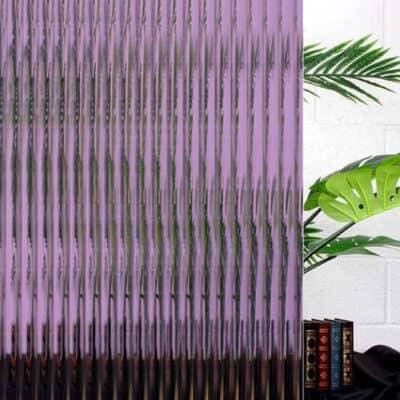 Lilac Reeded Glass Window Film